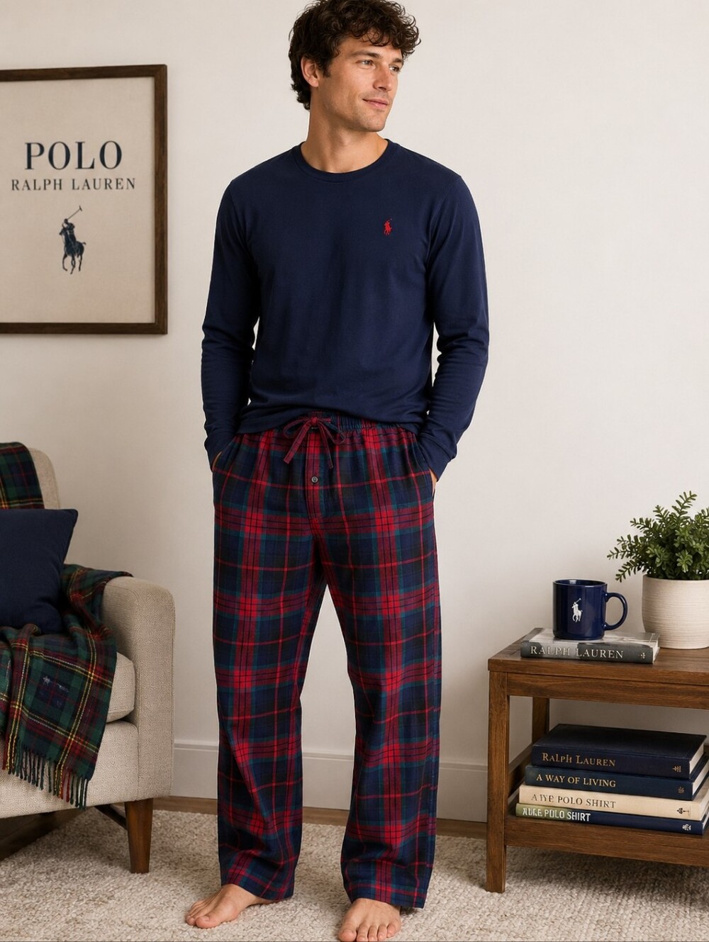 Polo Ralph Lauren Plaid Cotton Sleep Pants Pajama Bottoms NWT Small